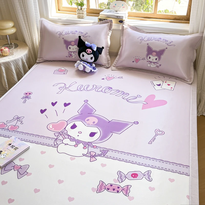 库洛米kt猫卡通夏季凉席冰丝席2025新款空调席夏天可机洗软席子