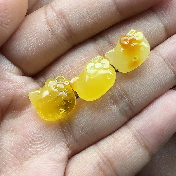 惜***雪琥珀未镶嵌珠宝奇石Kt打孔不退换
