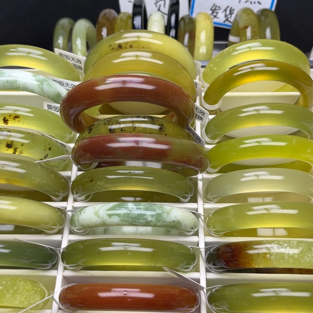 命***$蛇纹石玉未镶嵌手镯