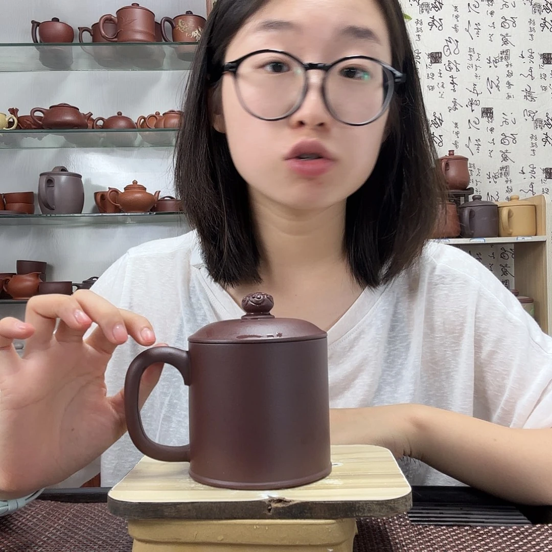 茶壶紫砂原矿中槽清龙纹滴纽办公杯没礼盒450CC左右