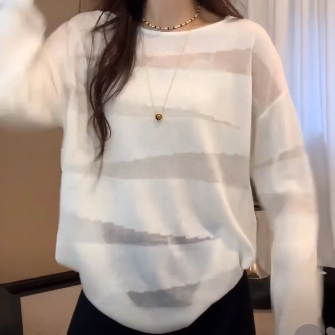 【三角星镂空】洋气衣服女纯欲慵懒风上衣秋季高级感独特漂亮小衫