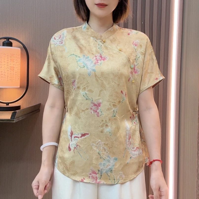 【小雅原创】（烟雨）2025时尚经典严选新中式盘扣落肩上衣