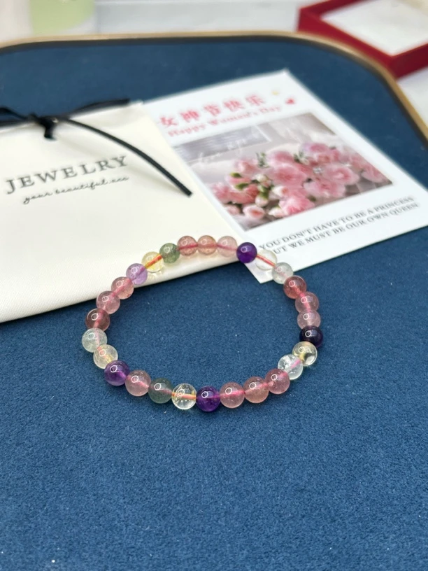 天然水晶手串简约百搭手工diy