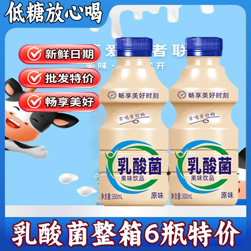 【厂家直销】乳酸菌饮品原味整箱装300ml/瓶畅享活力0脂肪