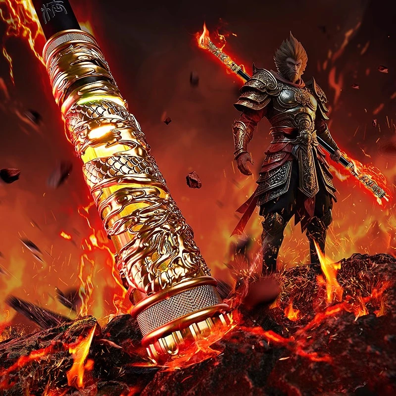 黑悟空如意金箍棒声控电动伸缩激光宝剑儿童玩具男孩魔法荧光棒