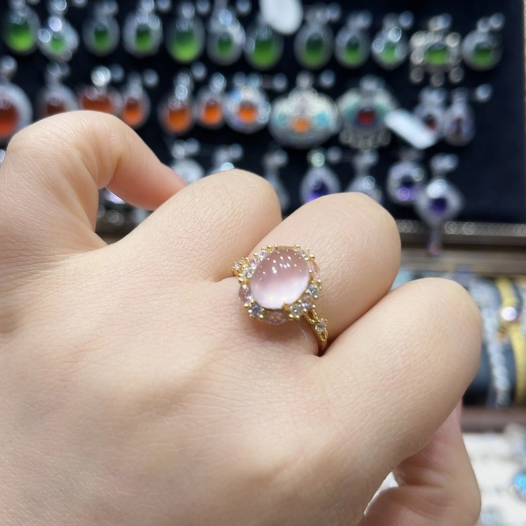 银S925镶嵌水晶戒指