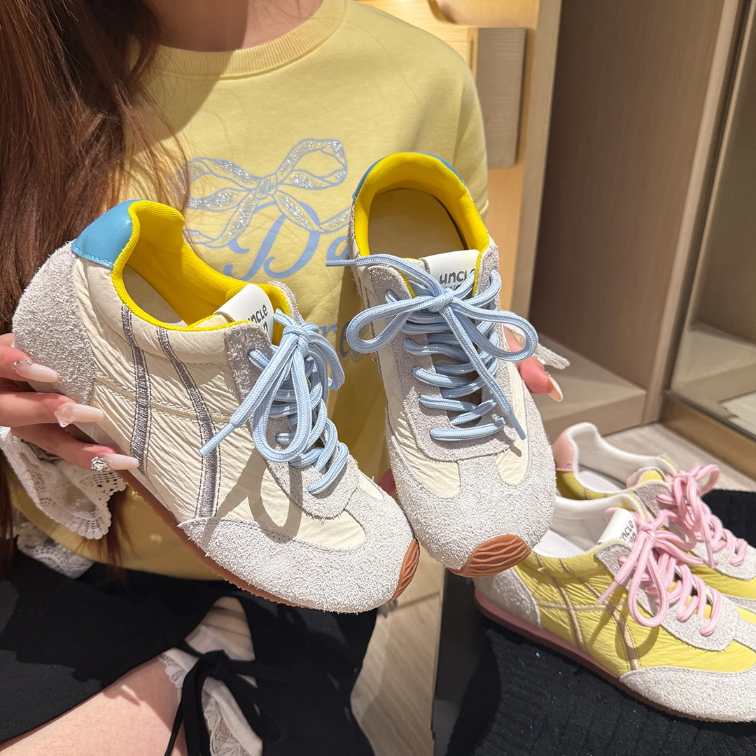 「稳叔」薇薇安【增高6cm】“上新价”！复古百搭阿甘德训板鞋女