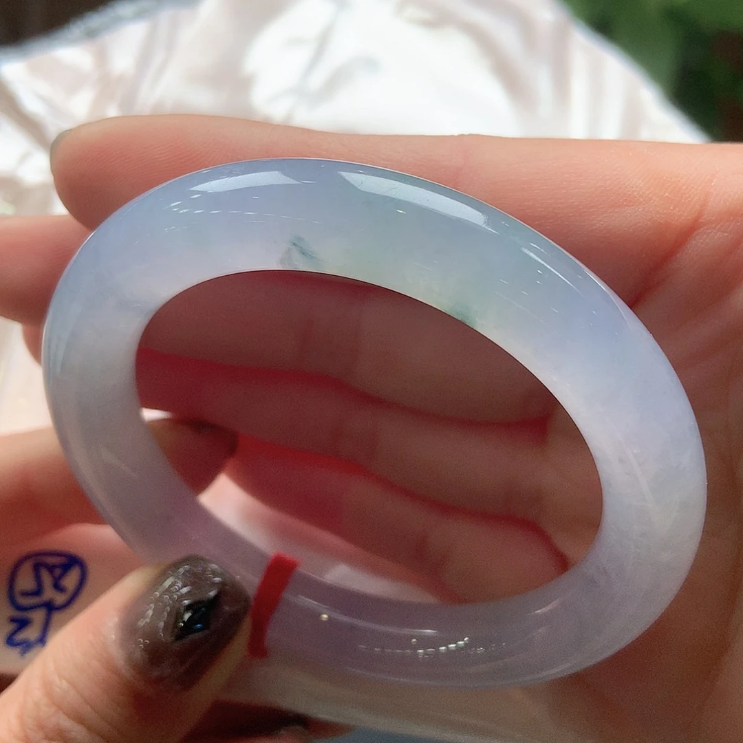 翡翠未镶嵌手镯3冰飘花