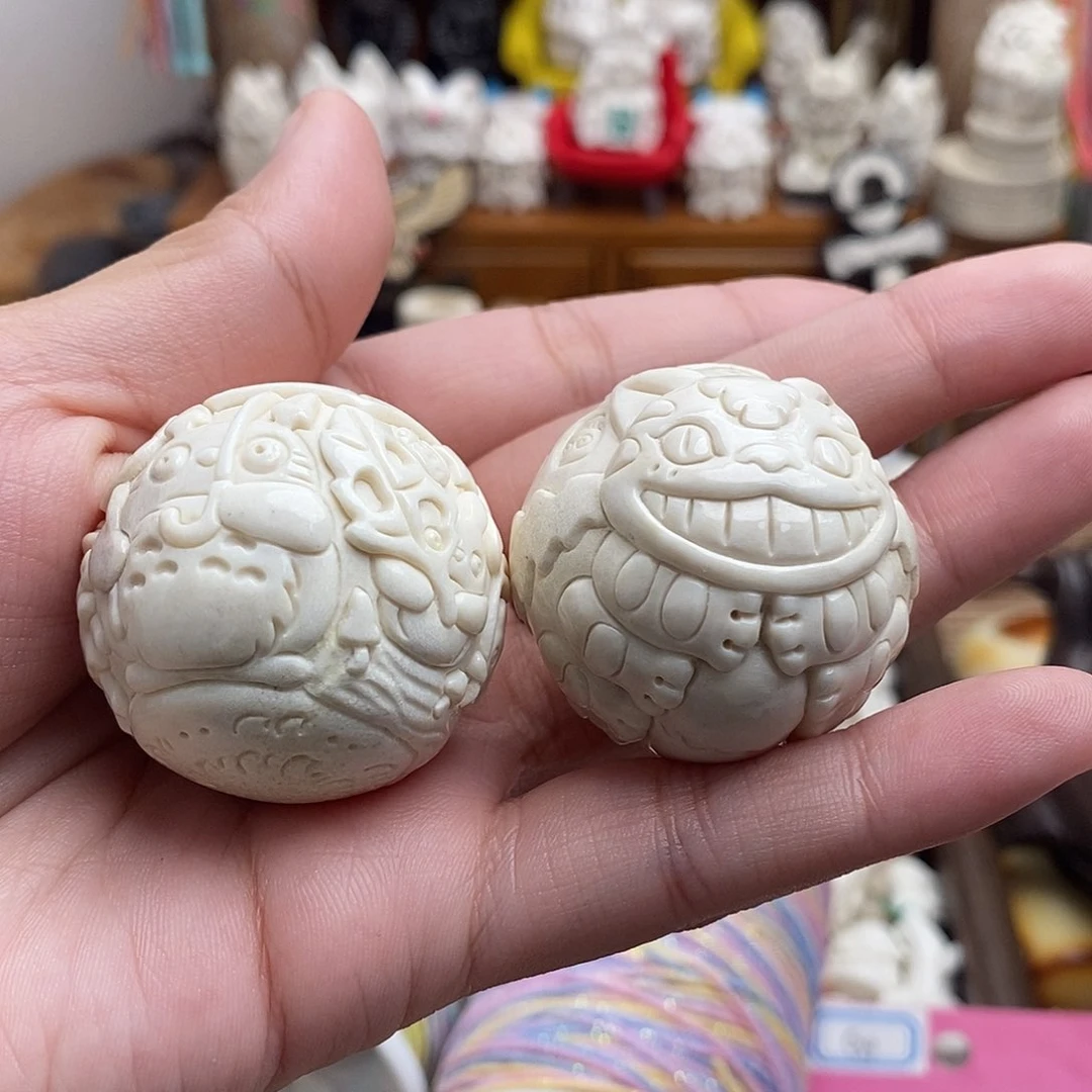 鹿骨把件c40龙猫手球36尺寸