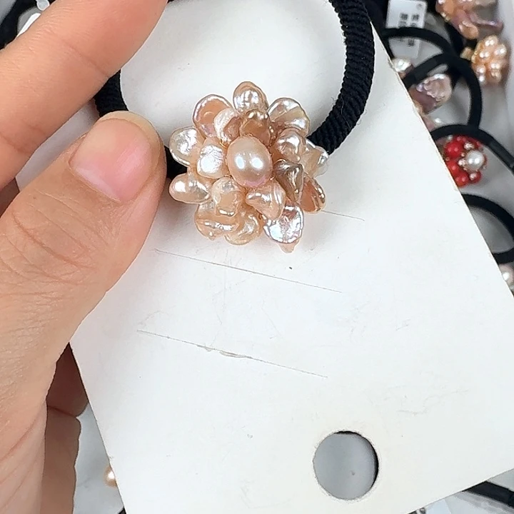 淡水珍珠发饰未镶嵌
