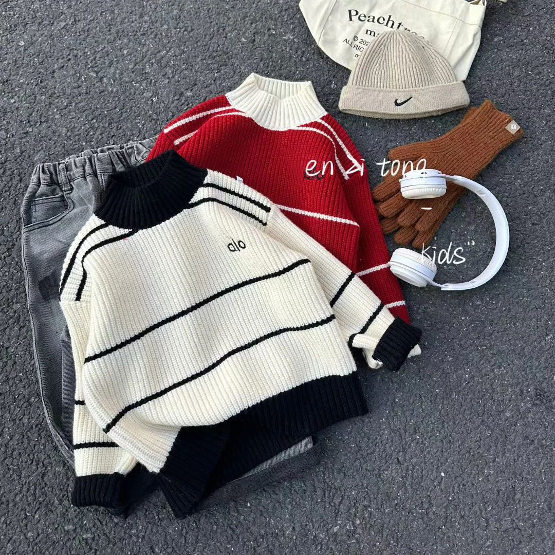 女童2洋气冬季儿童新款毛衣冬装时尚针织套头外套