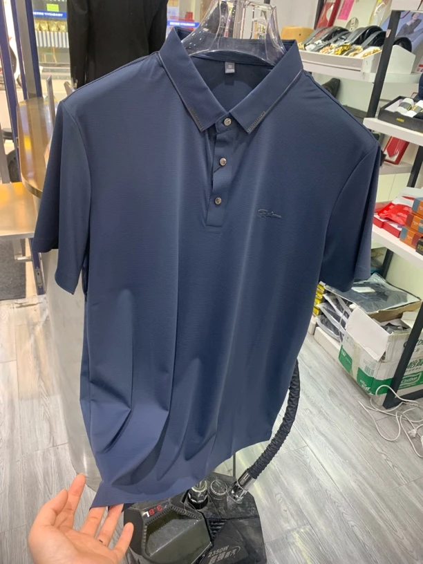 短袖Polo衫中老年上装户外夏季简约弹力服装百搭经典商务休闲速干