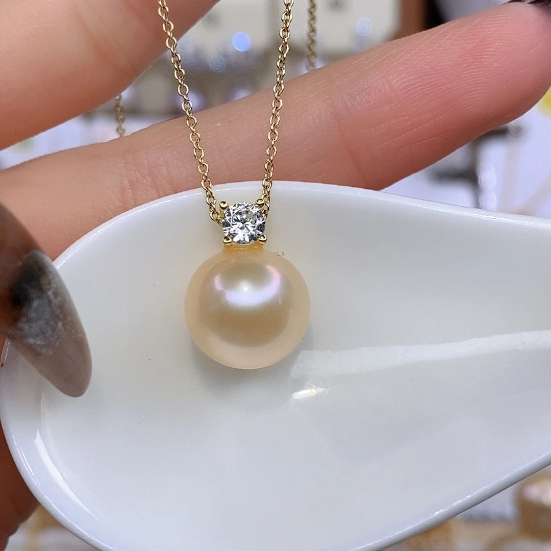 淡水珍珠颈饰银S925镶嵌F