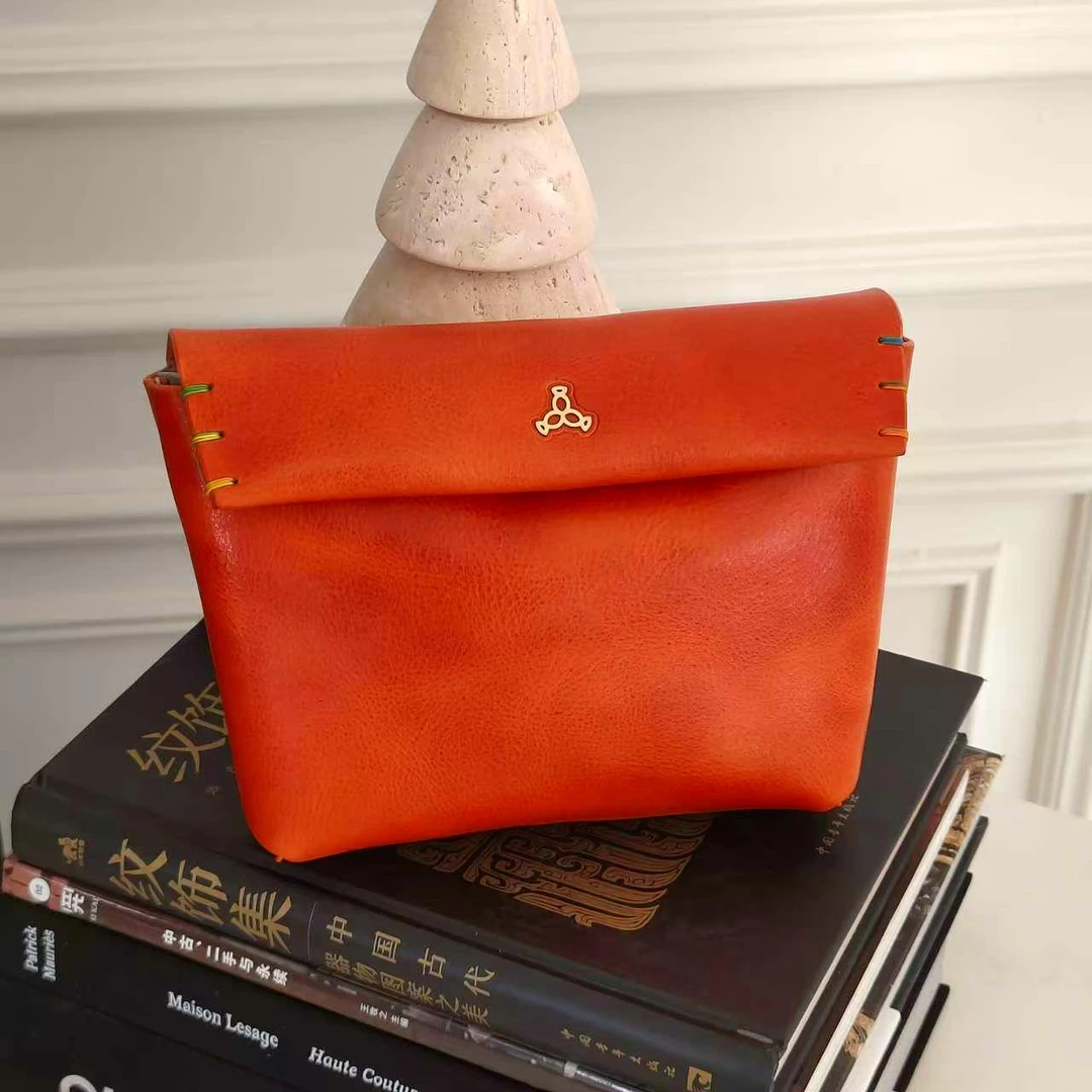 三笙鱼SANSHENGYU 【橘子】卷卷糖（带斜挎链条肩带）——手作定制系列