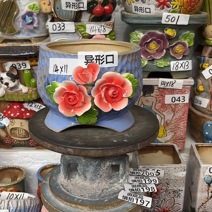 粗陶材质多肉花盆
