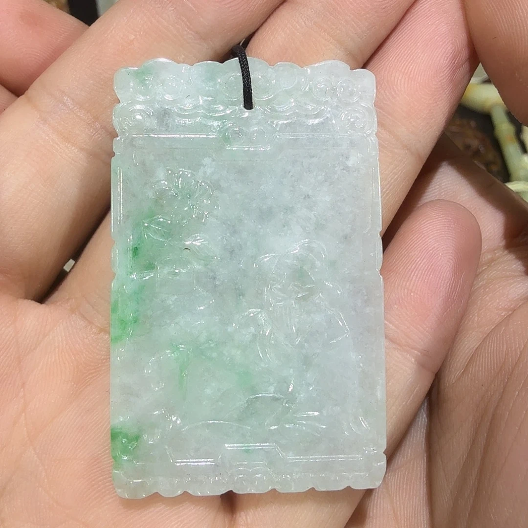 妙***)翡翠未镶嵌挂件0000