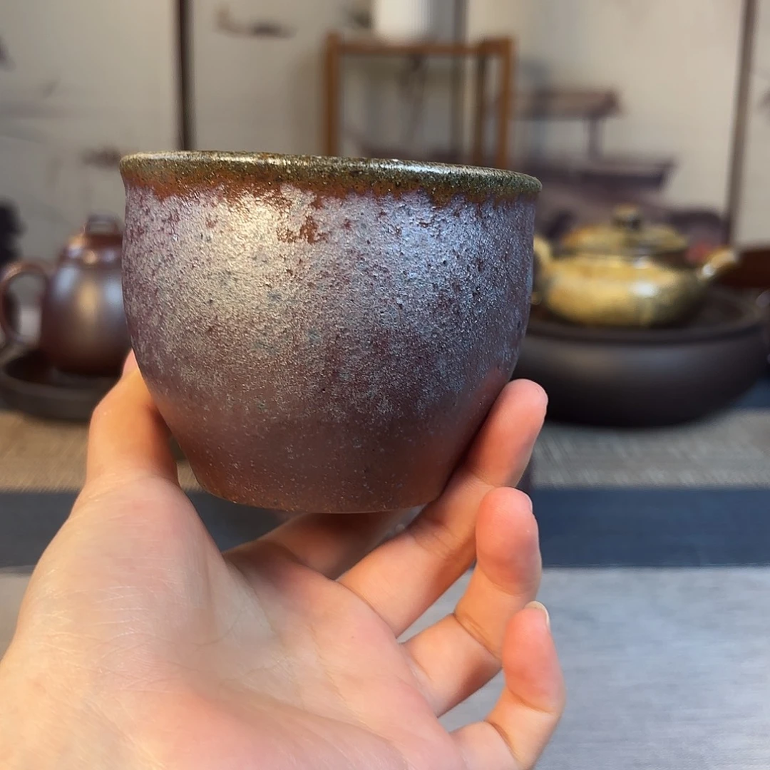 壶柴烧紫砂缸杯段泥