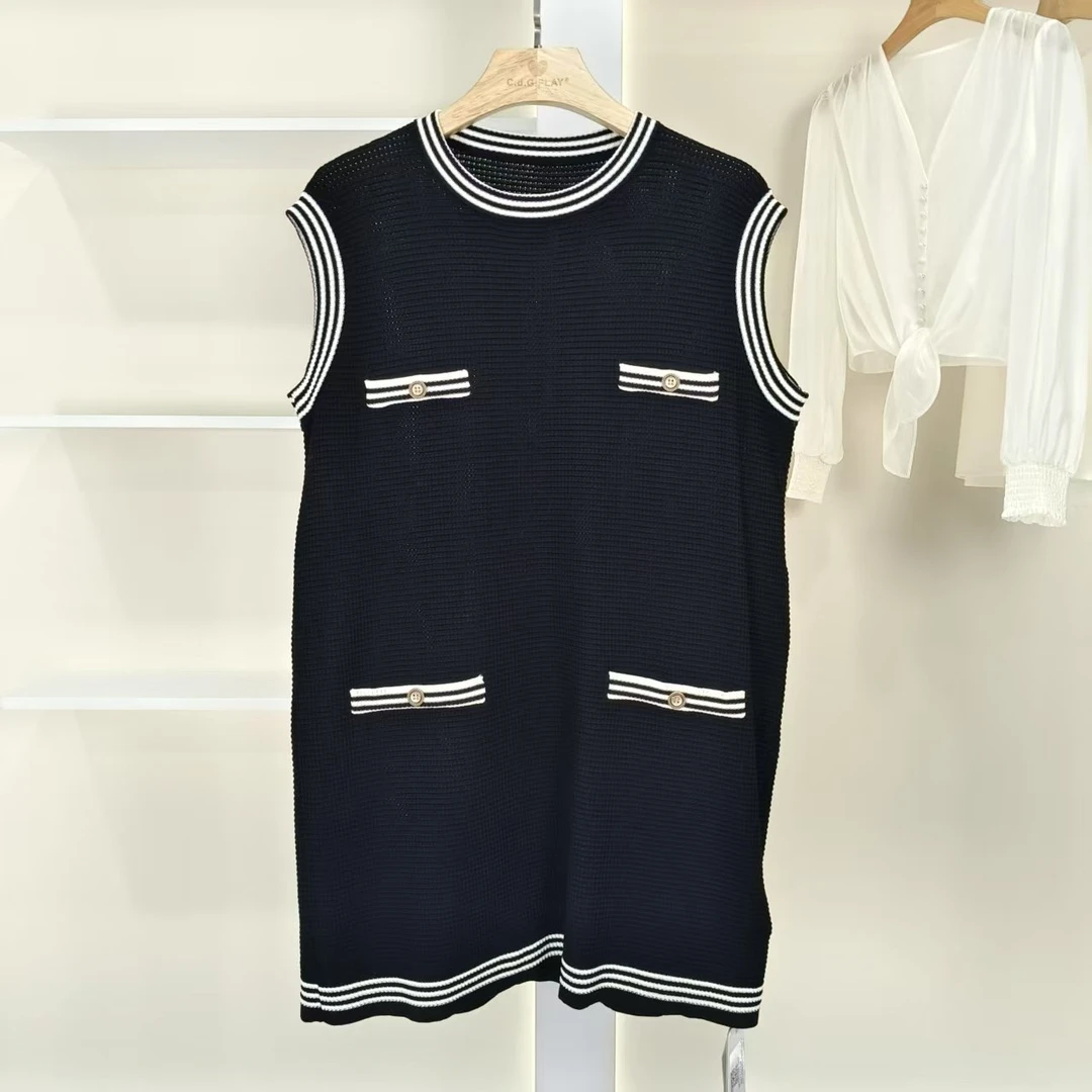 麦迪尚品【Miss-O】50421242 春秋针织无袖小香风连衣裙撤柜