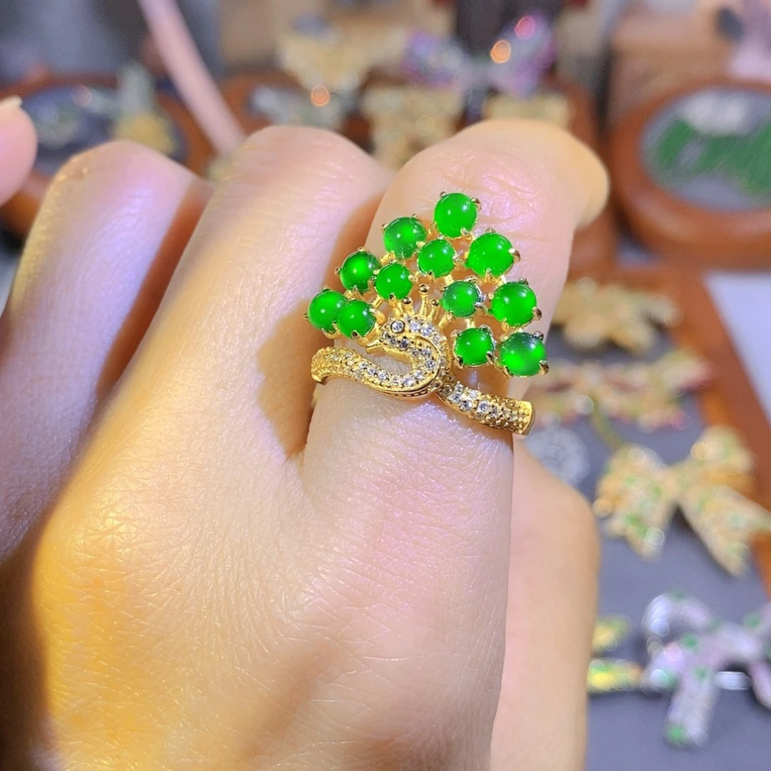 颈饰银S925镶嵌翡翠