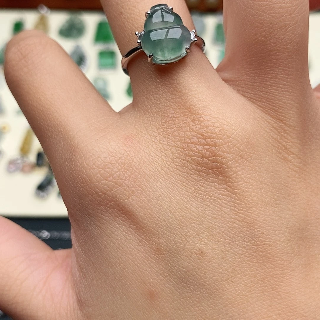 翡翠银S925镶嵌戒指