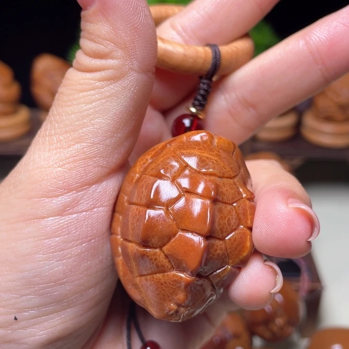 吊坠橄榄核龙脊富甲单籽指环