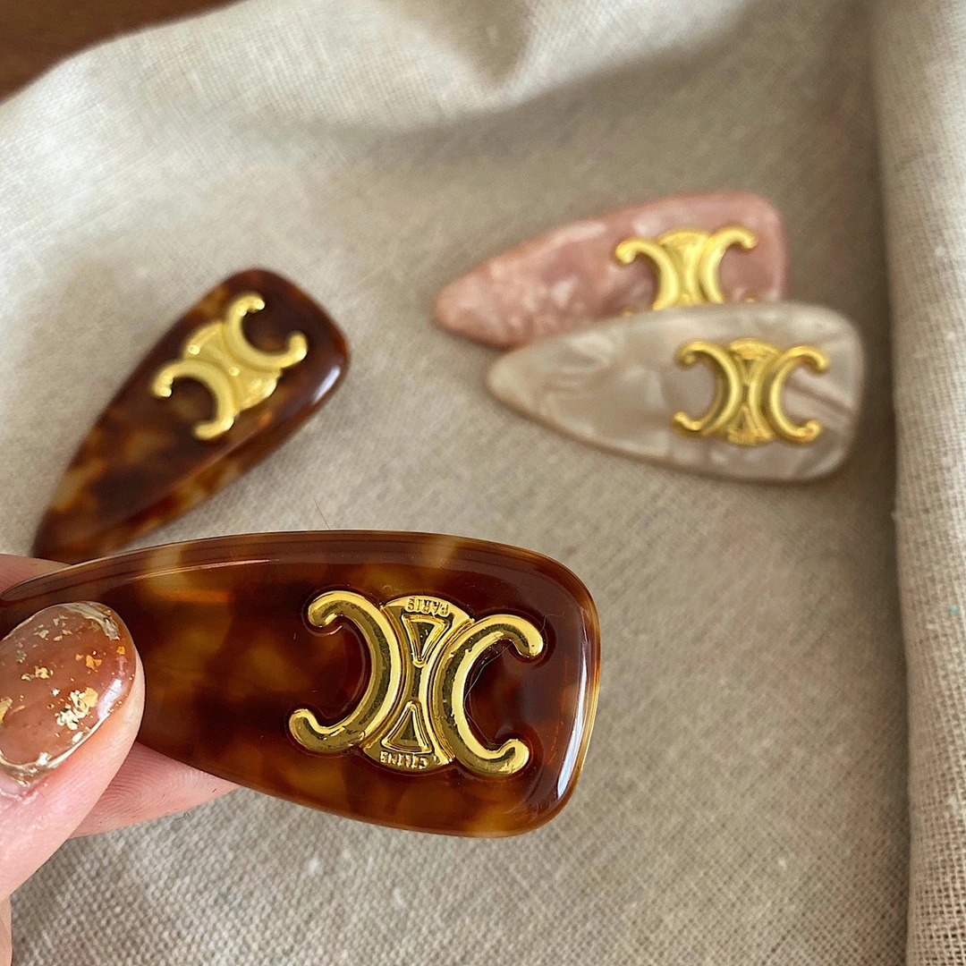 法式复古合金醋酸鸭嘴夹韩式ins可爱高级感甜美边夹侧边夹碎发夹