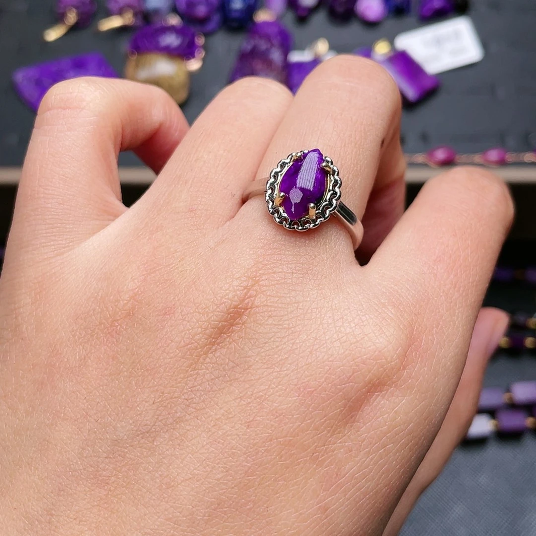 苏纪石（舒俱来）戒指银S925镶嵌