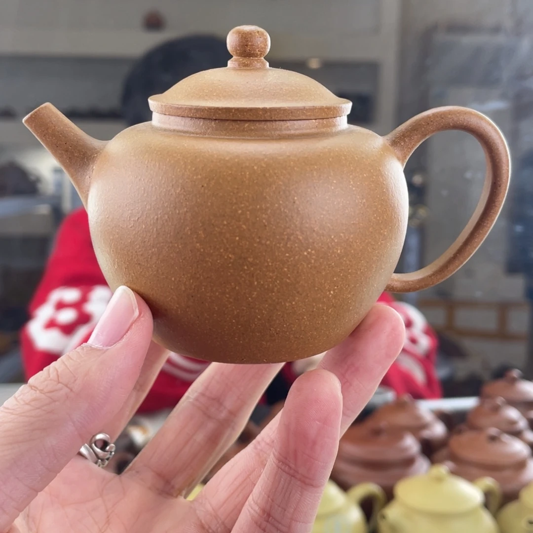 茶壶紫砂150cc金黄段茶壶