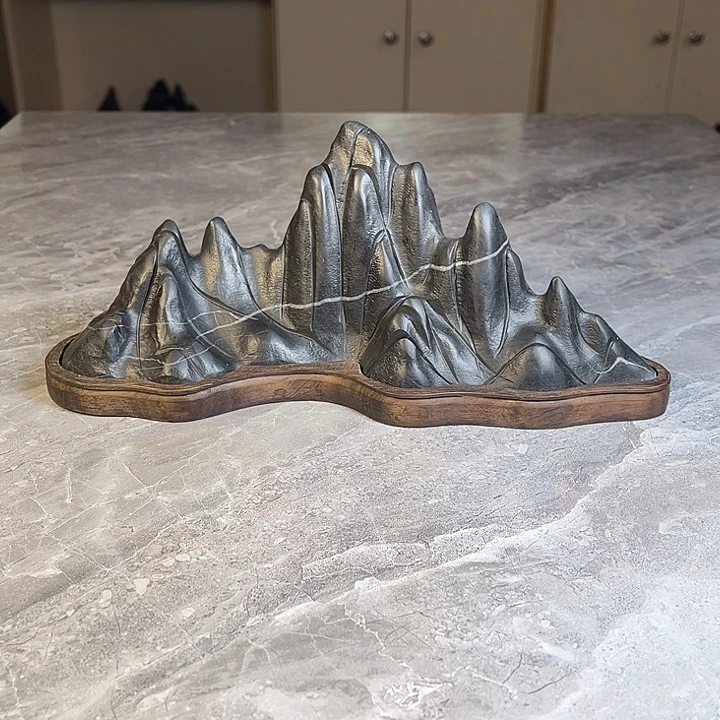 难***涂奇石茶宠鱼缸文房摆件