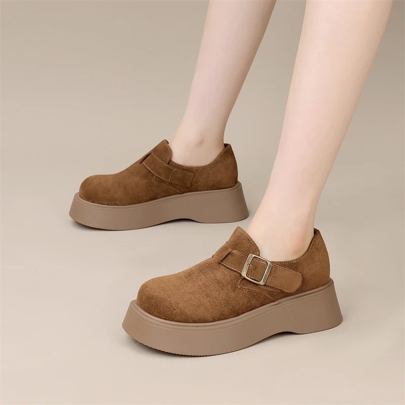 厚底博肯鞋女勃肯鞋软底防滑女单鞋2025春季新款女鞋时尚百搭女鞋