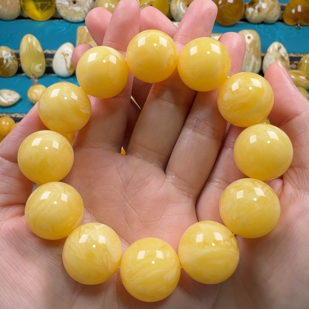 未镶嵌琥珀手链蜜蜡