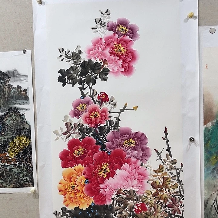 湖***拉姜奇老师花鸟作品140×70