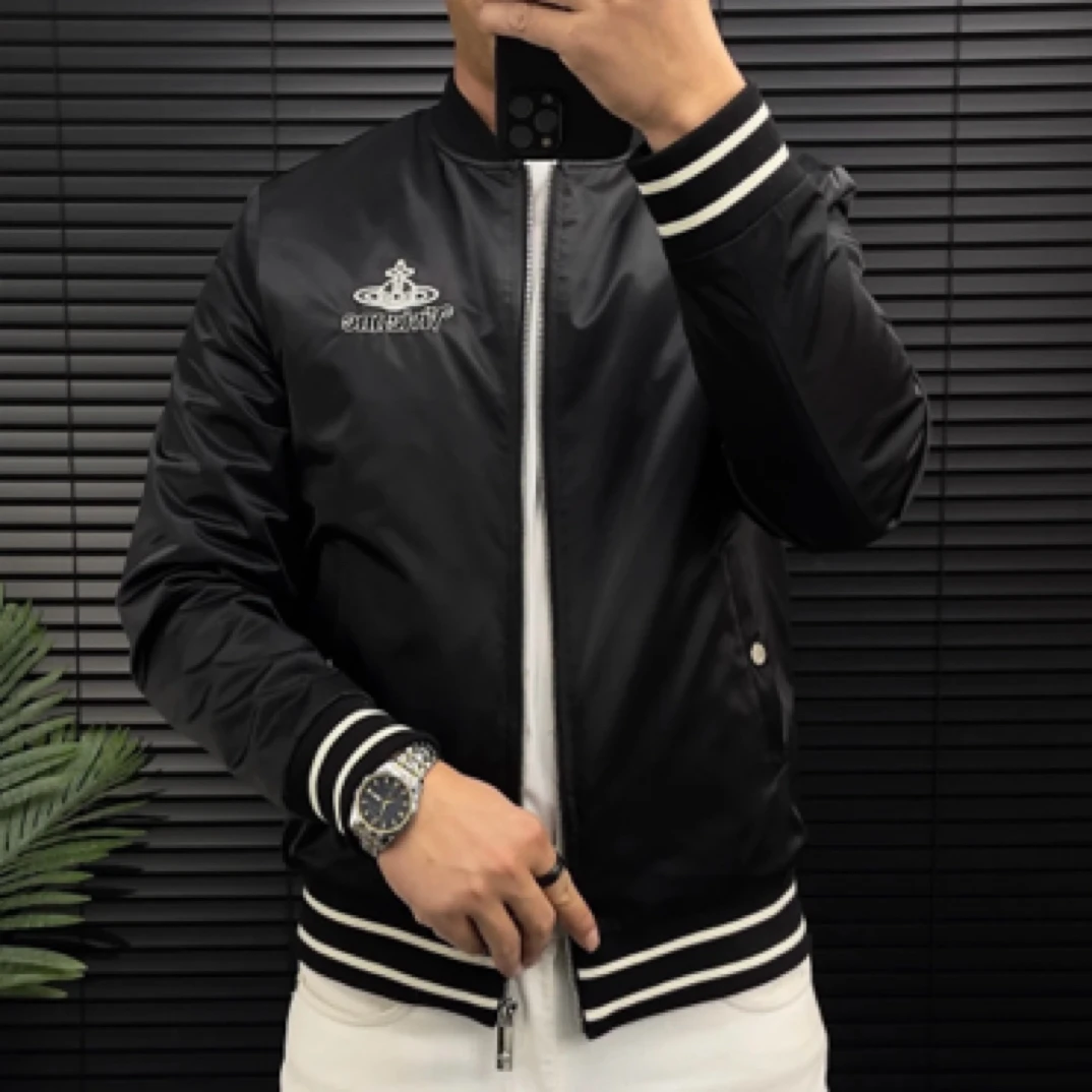 038冬新款男士休闲棒球领棉服夹克时尚修身保暖外套