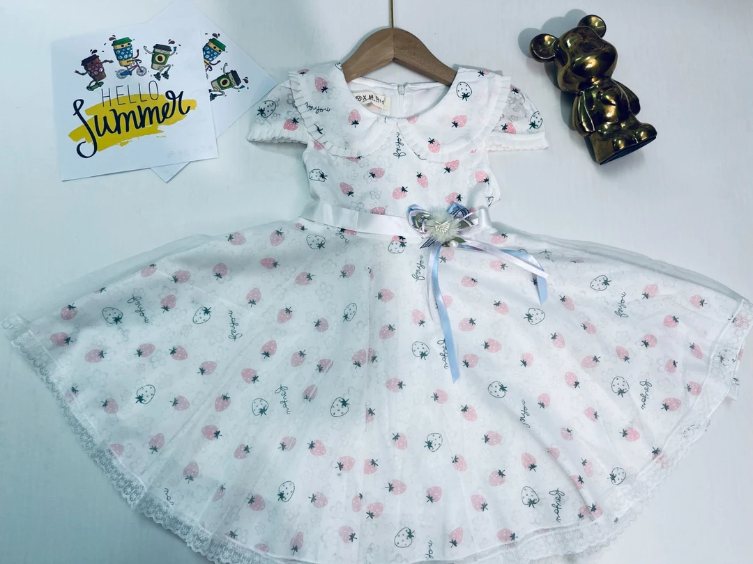 021女连衣裙草莓童装公主裙蛋糕裙碎花夏季裙子