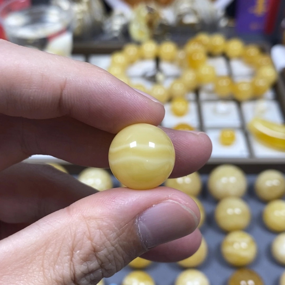 琥珀未镶嵌珠宝奇石17.2圆珠