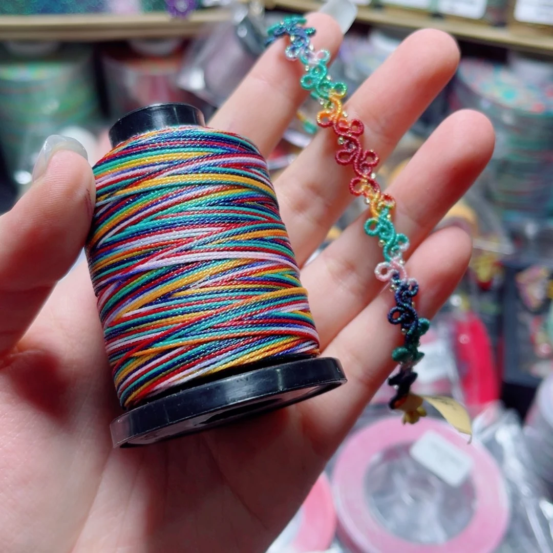 腈纶0.5星空段染蜡线九色鹿