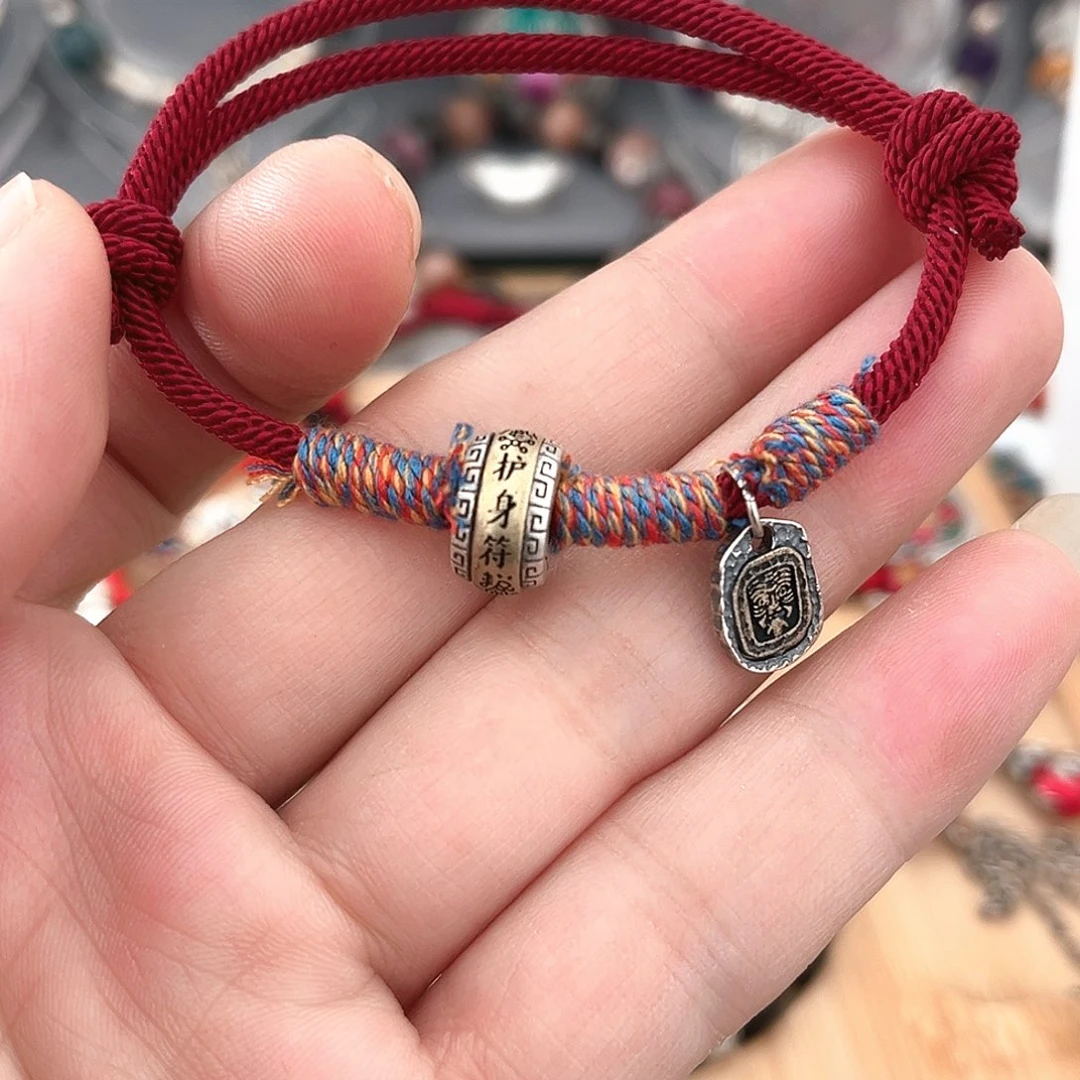 吊坠足银珐琅护身扎基925