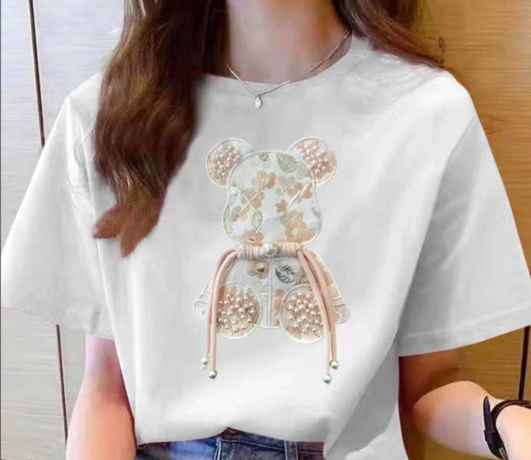 上新女款时尚休闲百搭夏季潮流半袖ins春夏韩版t恤圆领显瘦短袖