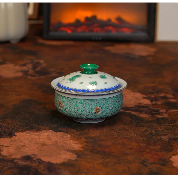 【景德镇玲珑集】冰裂纹盖碗 llj1221陶瓷茶具陶瓷