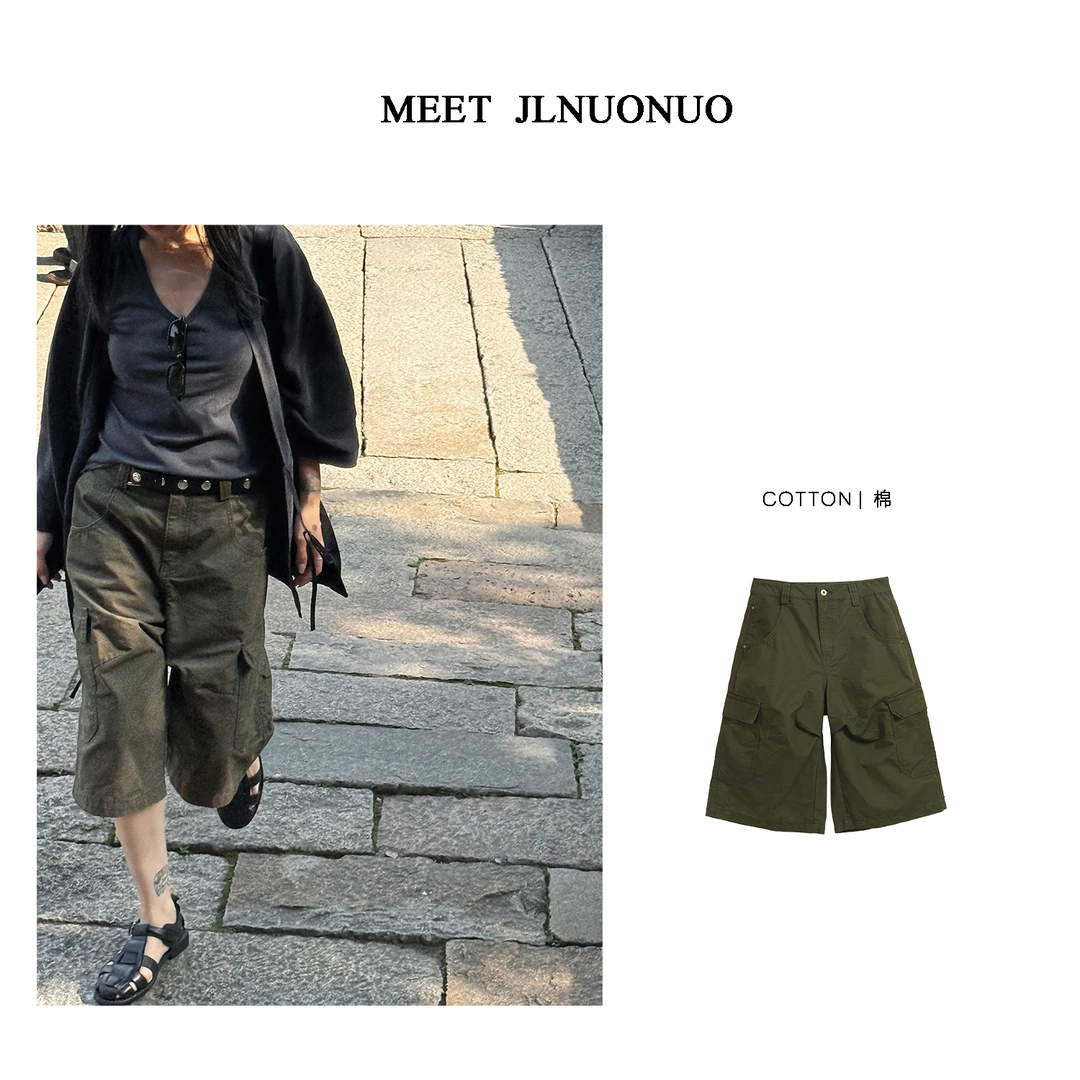 JLNUONUO  野迹痞帅松弛工装阔腿中裤