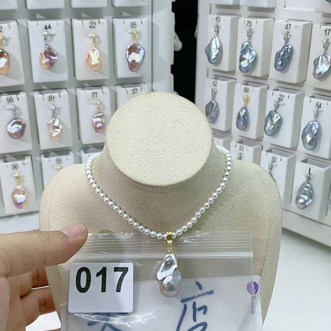 淡水珍珠颈饰合金