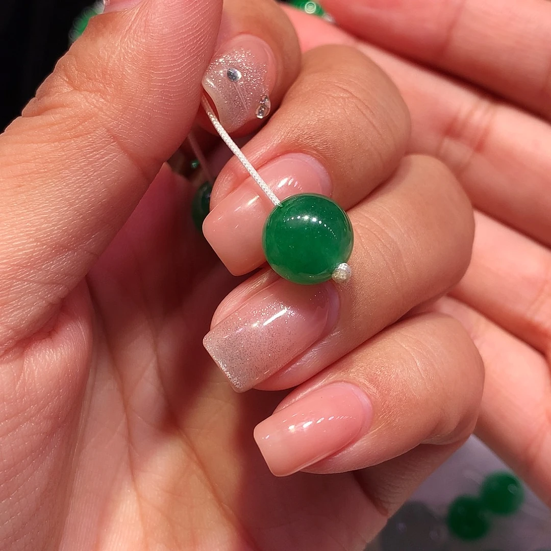 翡翠未镶嵌手链缅甸翡翠珠珠未镶嵌