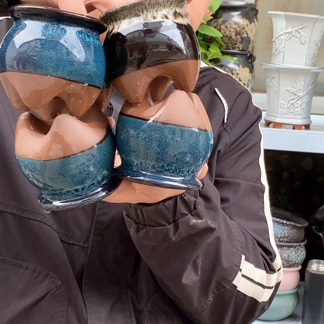 花盆紫砂口8高8福利8个