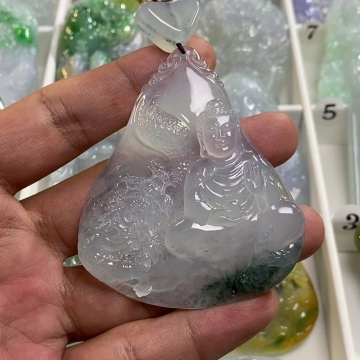 颈饰未镶嵌翡翠八***圆阿弥陀佛