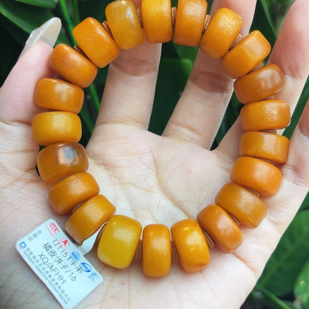 未镶嵌琥珀手链16m老蜡