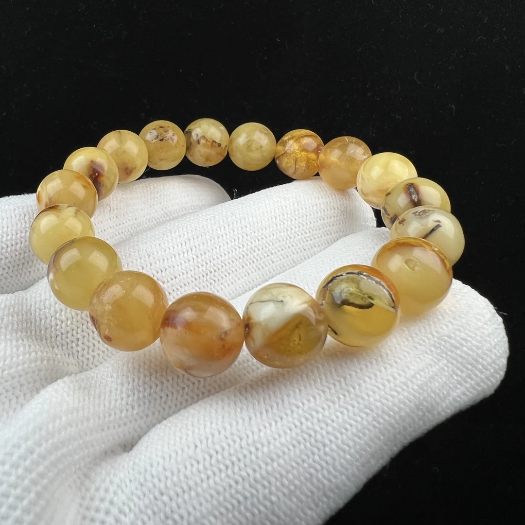 Y8963天然蜜蜡10mm帝王杂手串