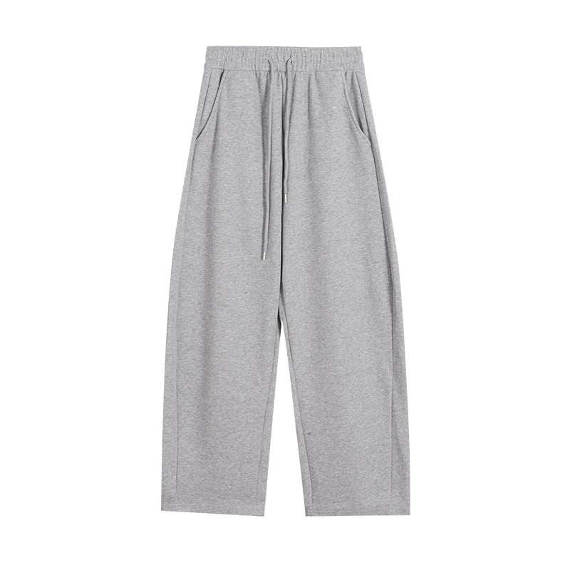 抽绳弯刀卫裤女秋季垂感高腰慵懒风宽松运动裤休闲阔腿裤弯刀裤