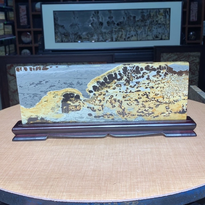 ，广西国画石摆件，收藏观赏