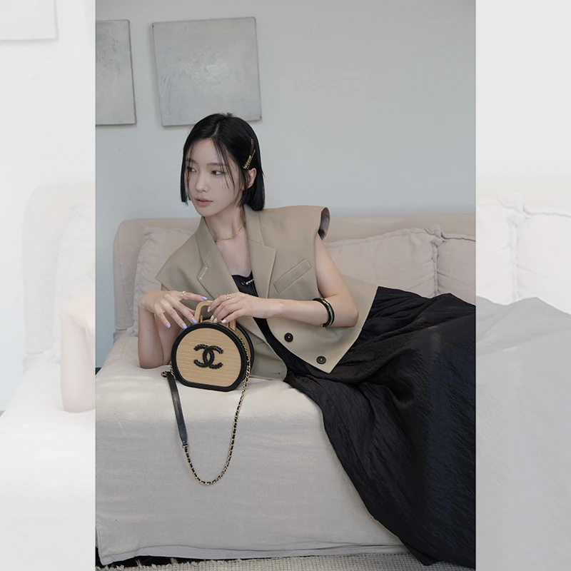 【老钱精纺羊毛马甲】马甲女款时尚无袖短外套 QM232004