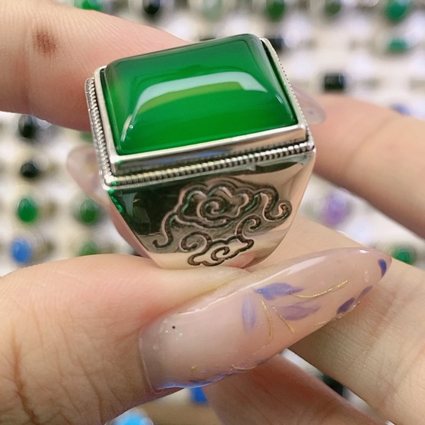 【闪购商品】玛瑙/玉髓戒指银S925镶嵌